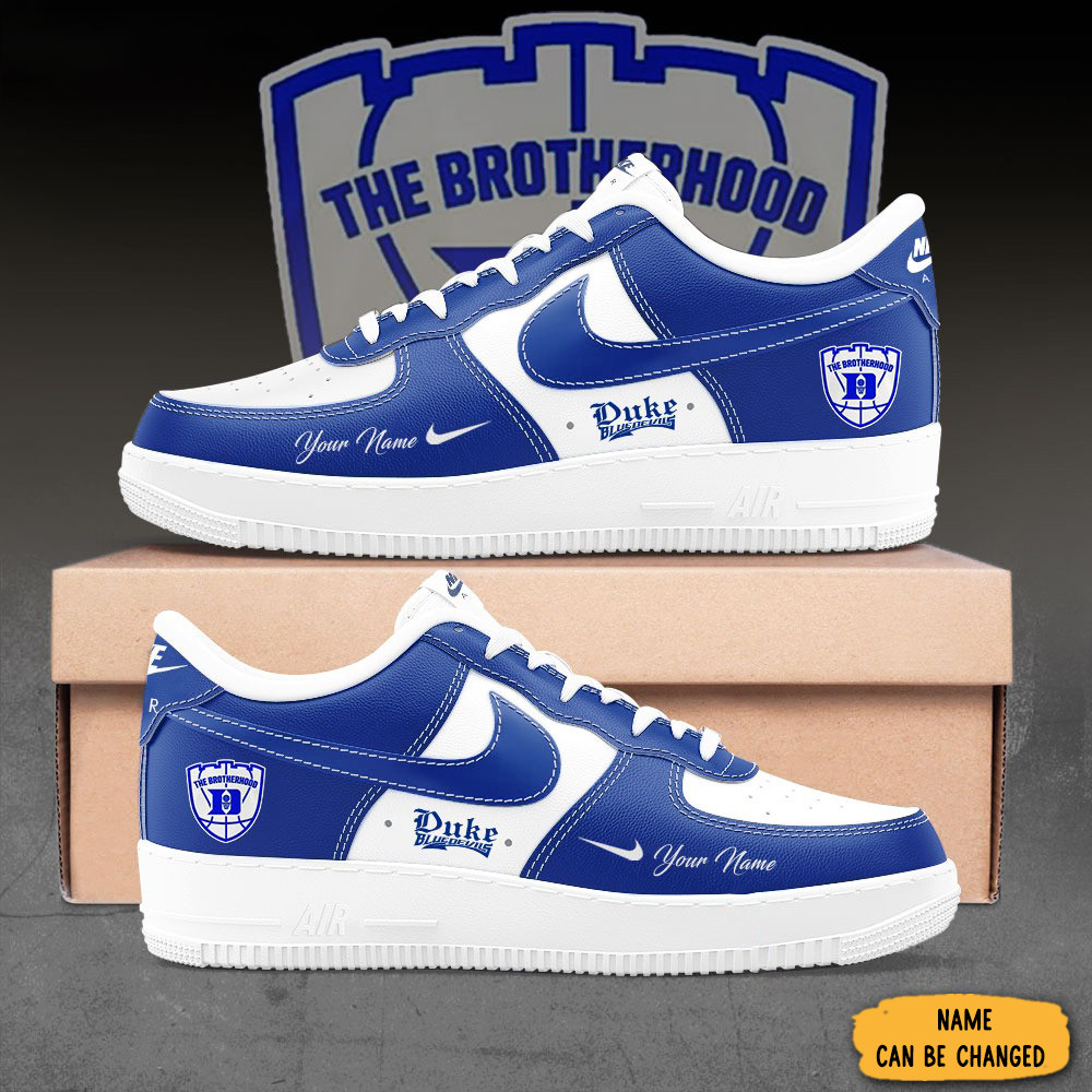 Custom Duke Blue Devils Air Force Sneakers The Brotherhood Duke Shoes Fan Merch Gifts