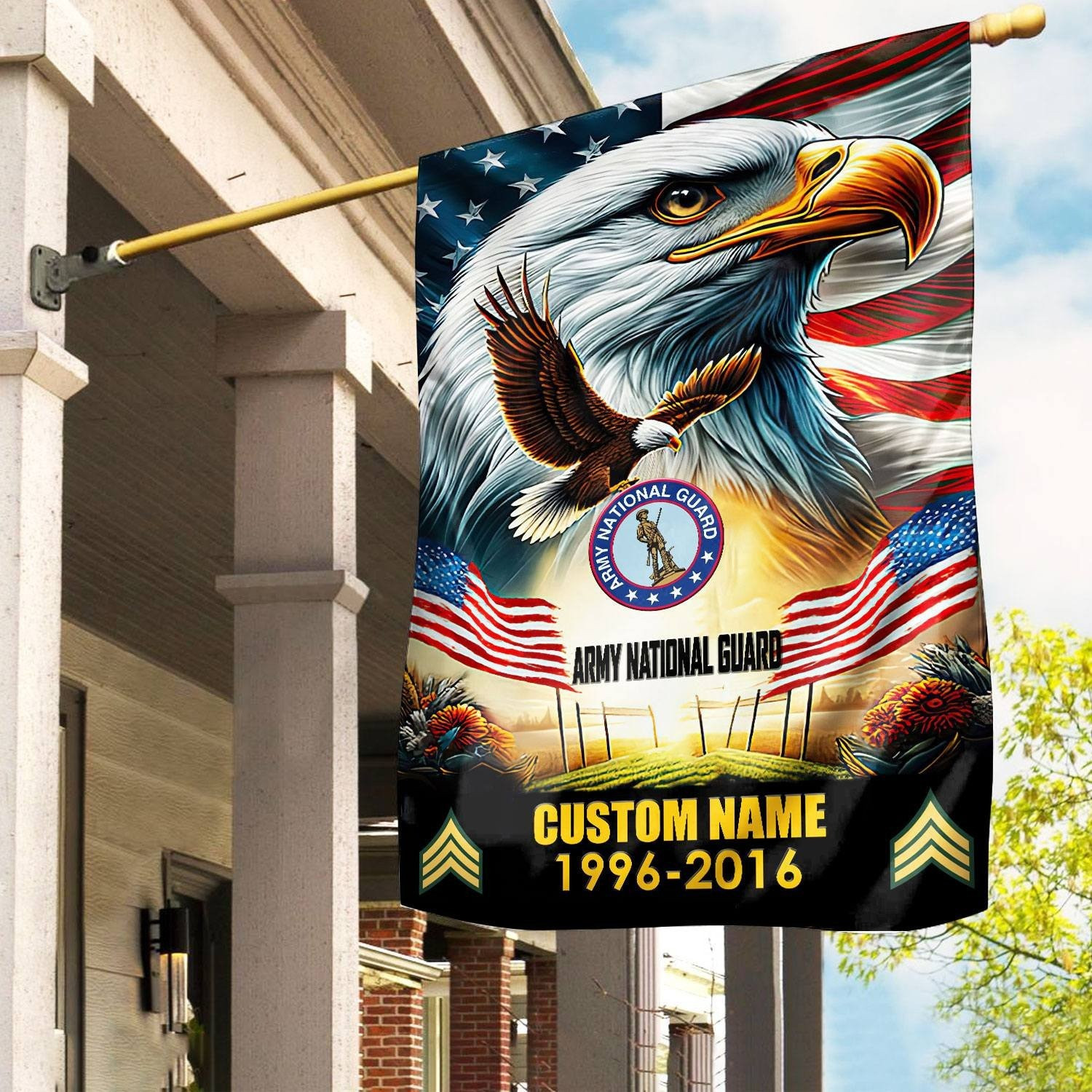 Custom Eagle US Army National Guard Flag American Flag Gift For Army National Guard Veterans