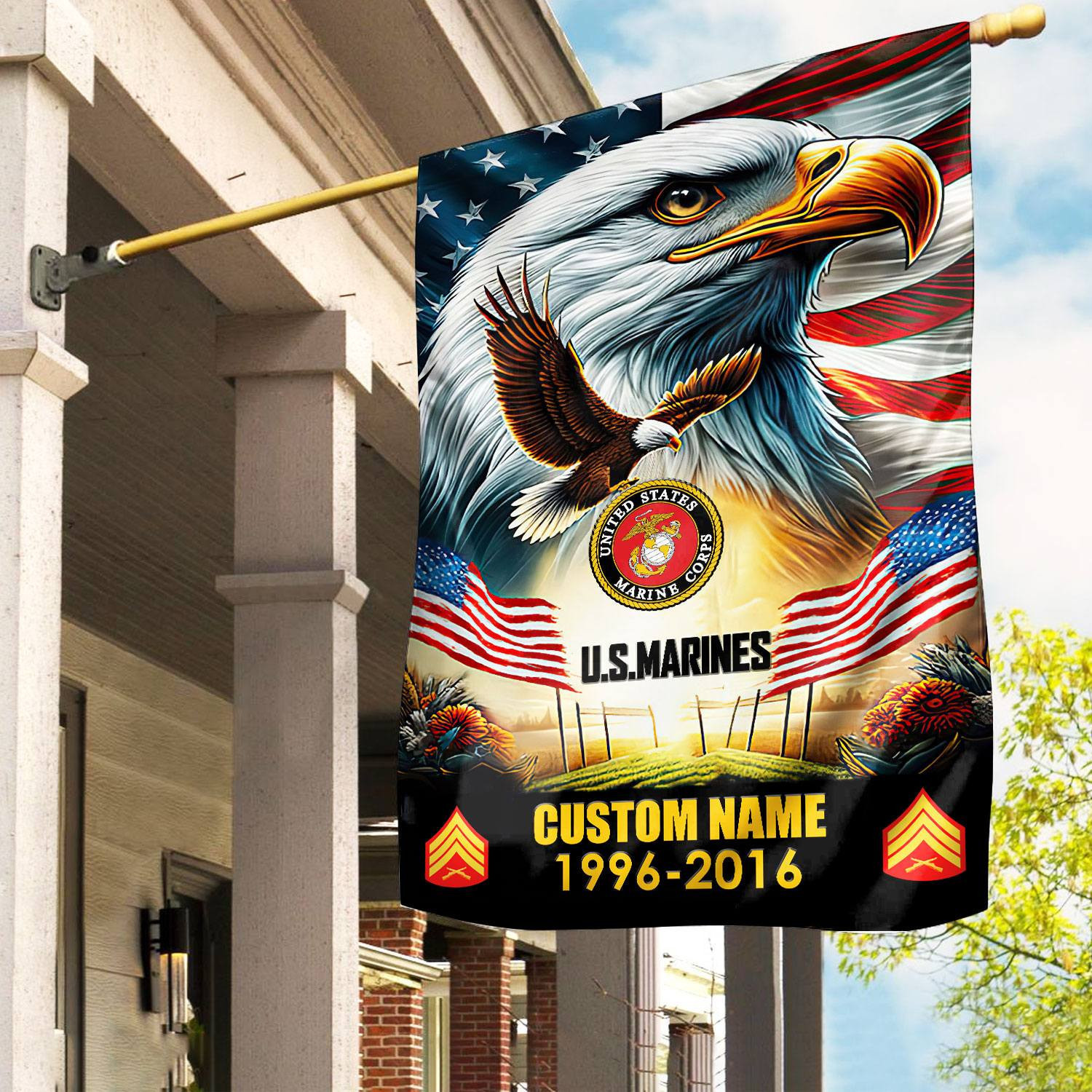 Custom Eagle US Marine Corps Flag USMC USA Flag Gifts For Marine Corps Veterans