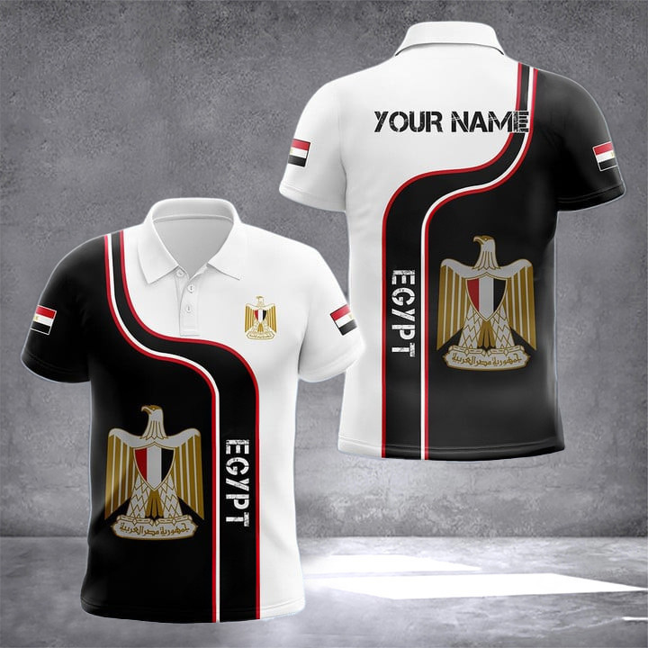 Custom Egypt Coat Of Arms Polo Shirt Egyptian Clothing Male Gift Ideas For Egyptian Friend