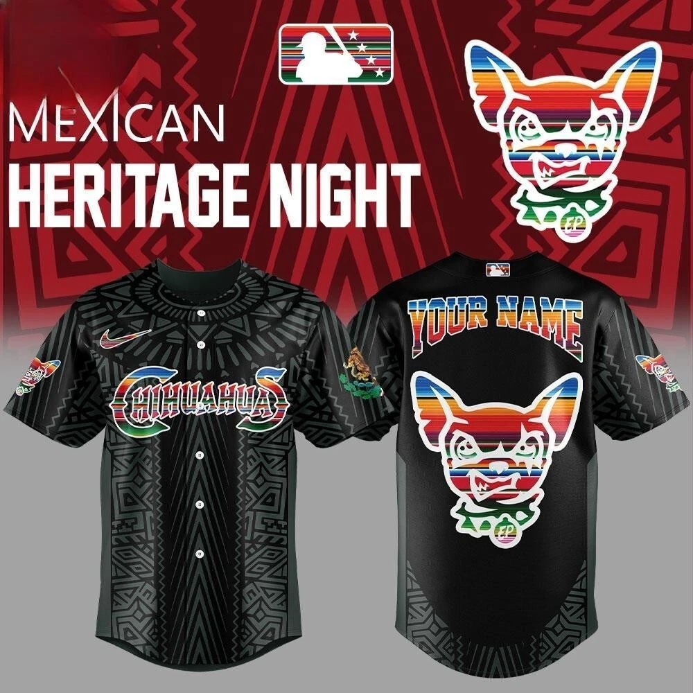 Custom El Paso Chihuahuas Mexican Heritage Night Limited Edition Baseball Jersey Fans Gifts