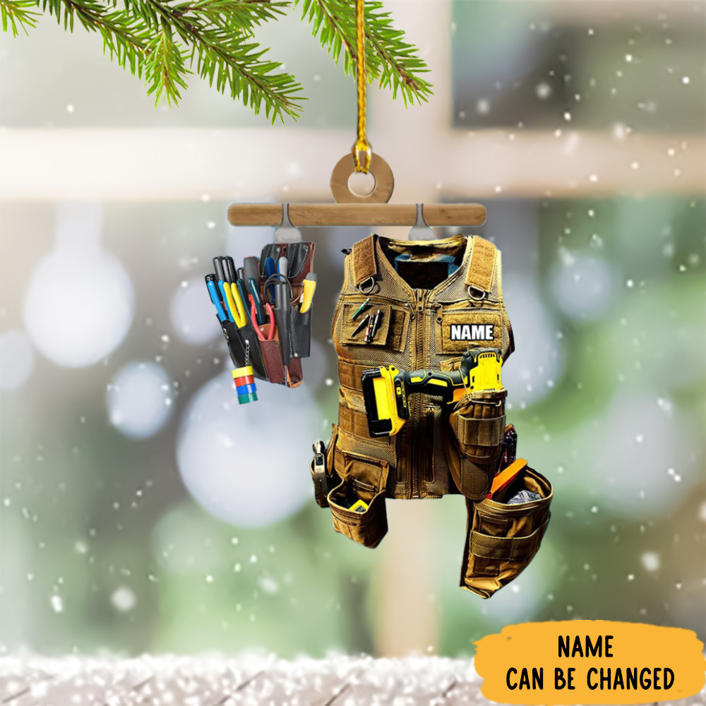 Custom Electrician Christmas Ornament Personalized Electrician Ornament 2024