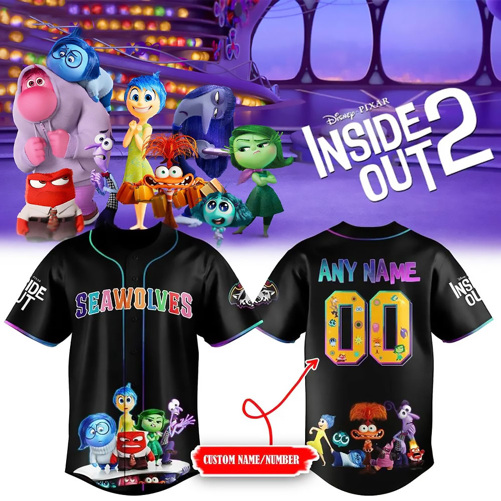 Custom Erie SeaWolves x Inside Out 2 Limited Edition Baseball Jersey Cool Baseball Gifts