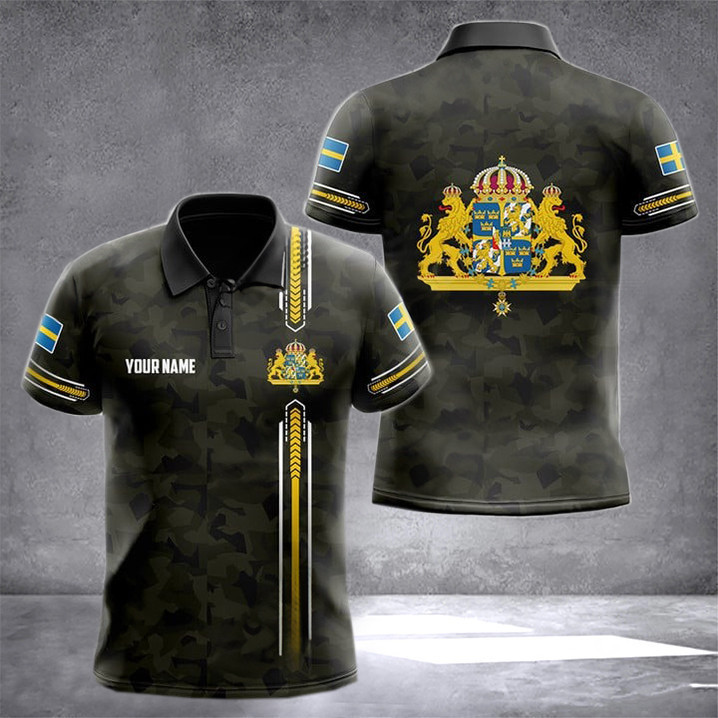 Custom Eritrea Coat Of Arms Camo Polo Shirt Eritrean Men's Clothing Gifts For Eritrean