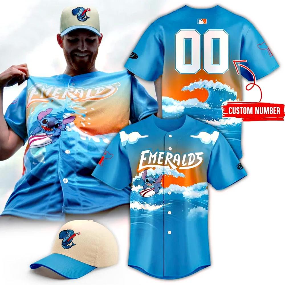 Custom Eugene Emeralds x Lilo And Stitch Limited Edition Baseball Jersey Unique Gifts For Fans