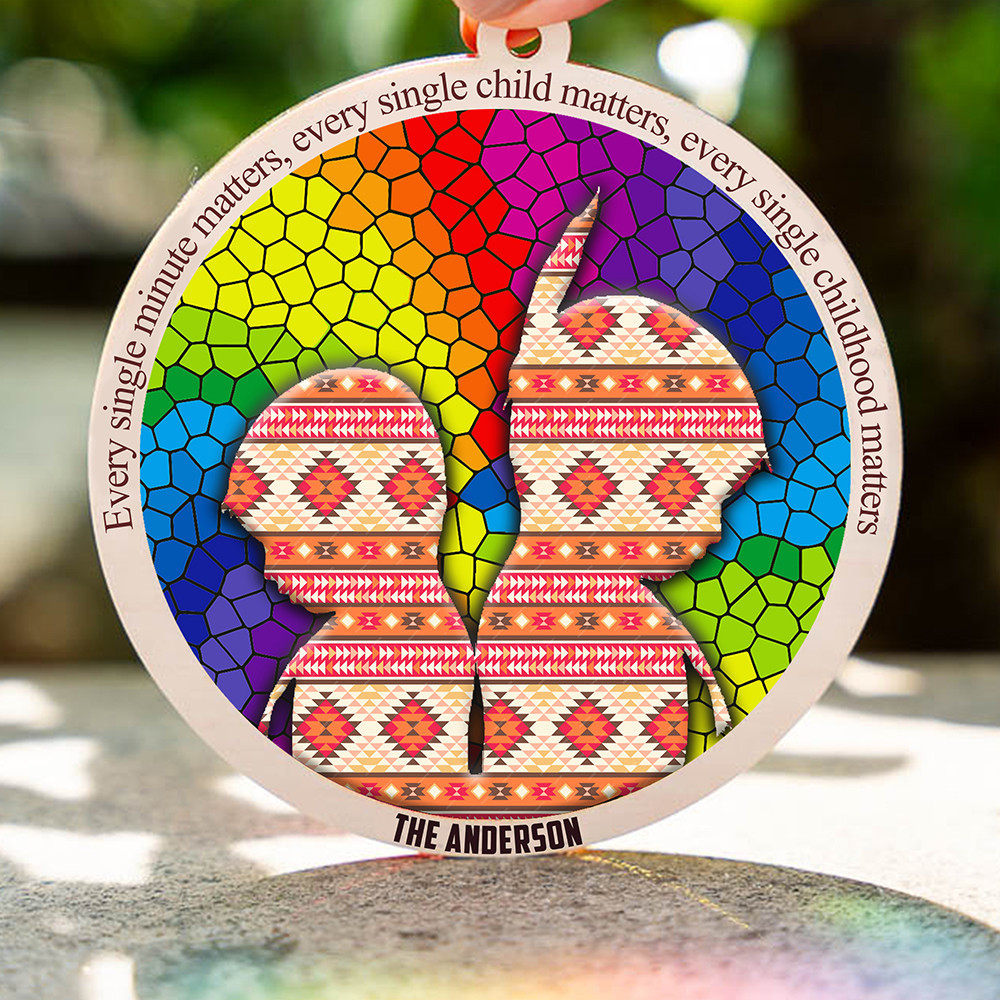 Custom Every Child Matters Suncatcher Ornament Every Single Childhood Matters Christmas Tree Decorations