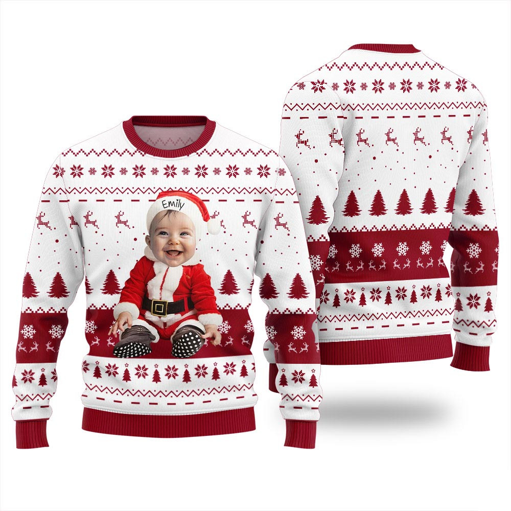 Custom Face Baby Ugly Christmas Sweater Christmas Gift Ideas For Mom