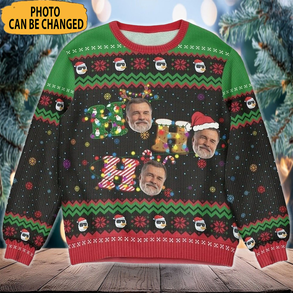 Custom Face Christmas Ugly Sweater Personalized Photo Sweater Gifts For Family