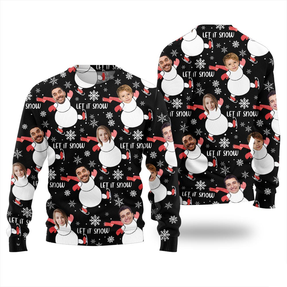 Custom Face Family Ugly Christmas Sweater Best Ugly Sweaters For Christmas