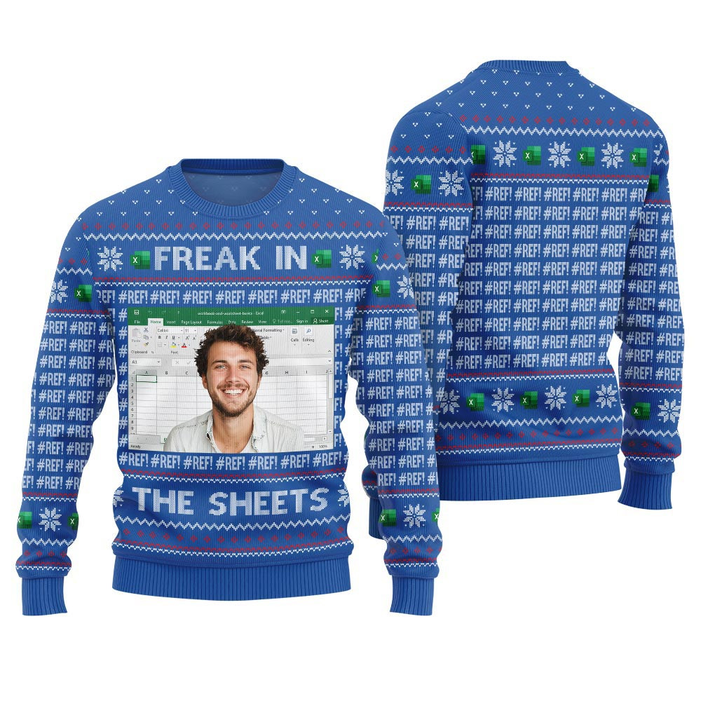 Custom Face Freak In The Sheets Ugly Christmas Sweater Ugly Sweaters For Christmas