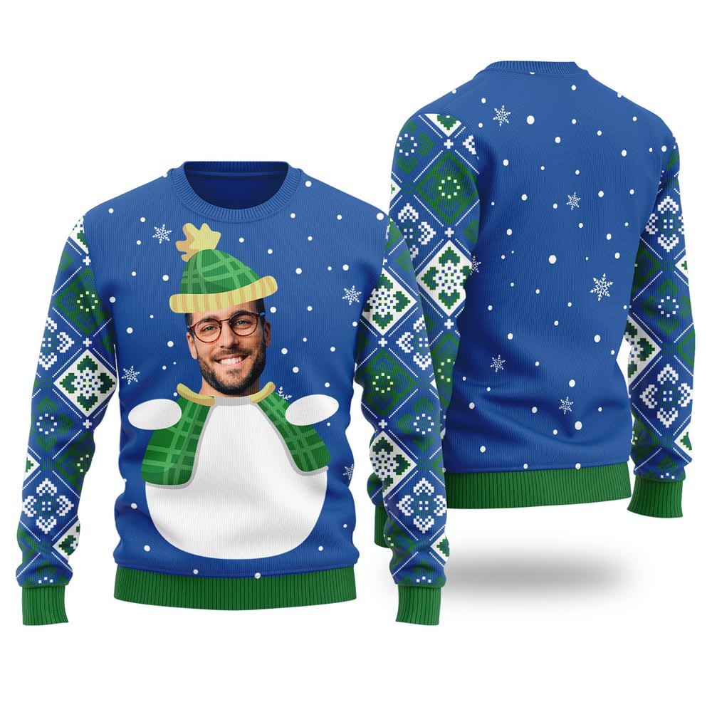 Custom Face Snowman Custom Ugly Christmas Sweater Royal Family Gifts For Christmas