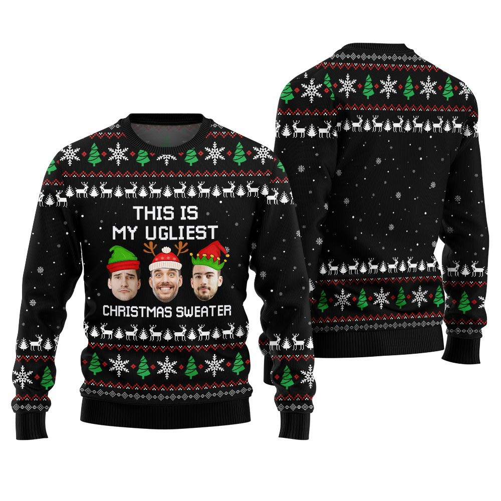 Custom Face Ugliest Christmas Sweater For Men And Women Ugly Sweaters For Christmas
