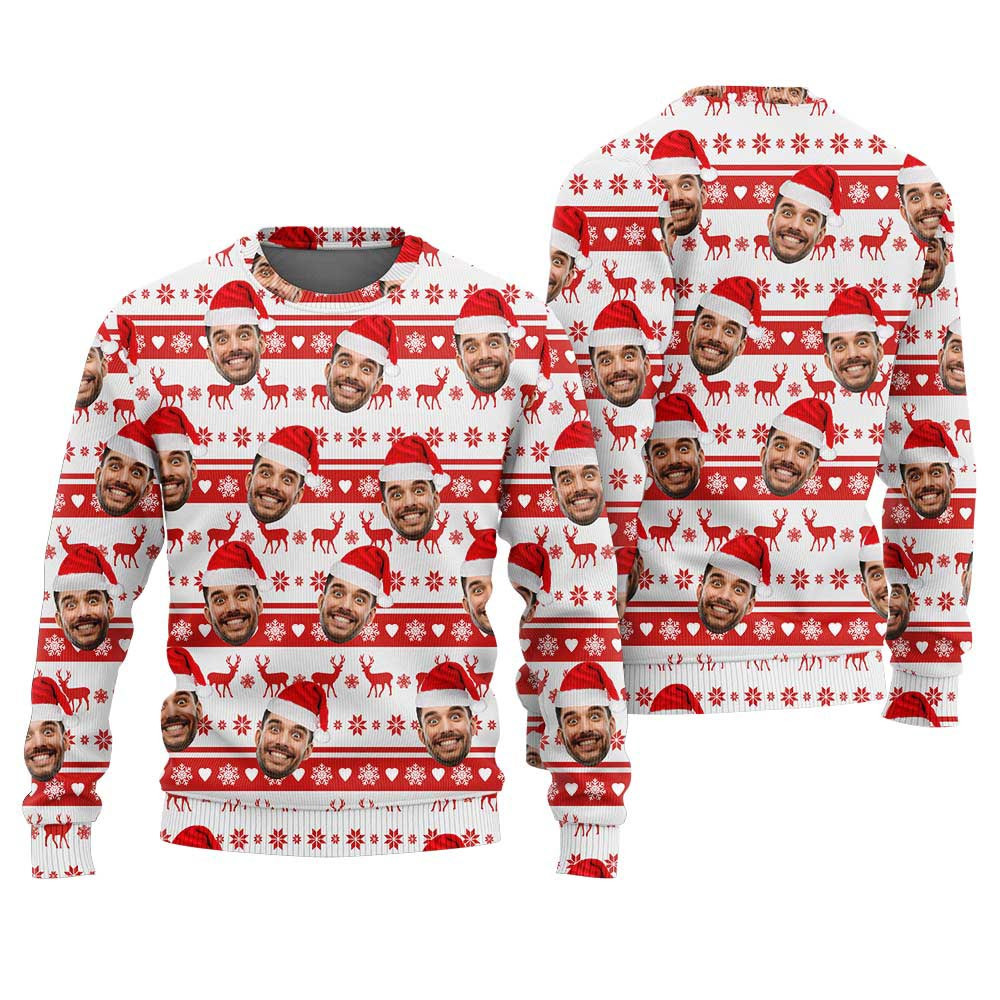Custom Face Ugly Christmas Sweater Adults Xmas Sweaters For Women