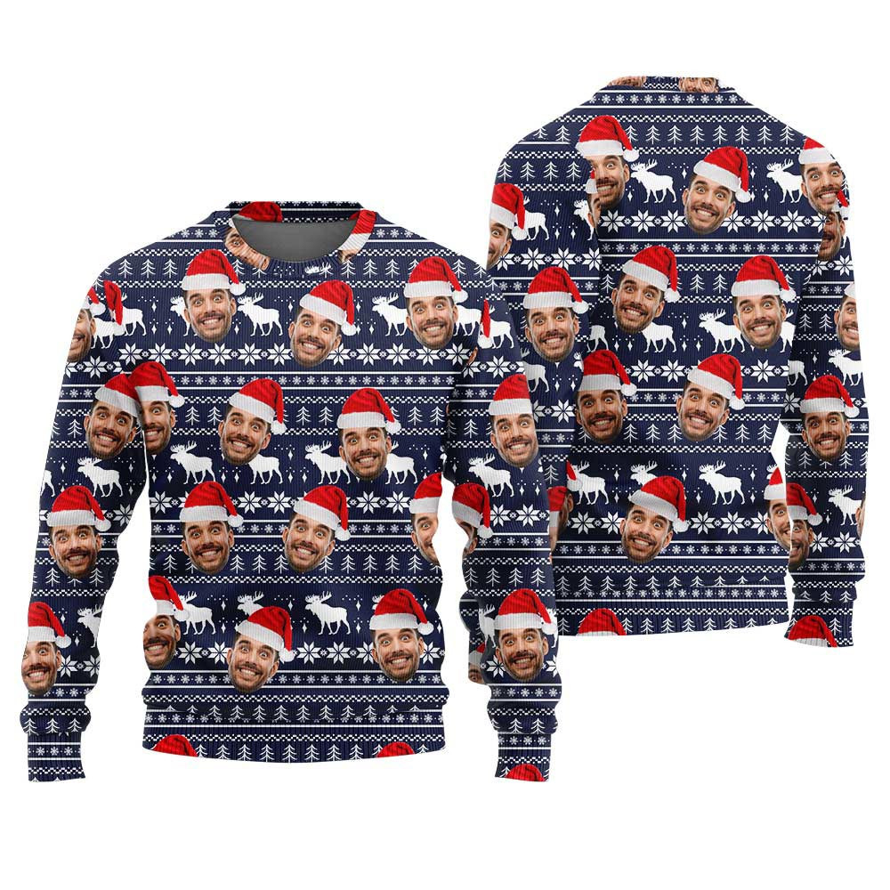 Custom Face Ugly Holiday Sweater Cute Sweaters For Christmas