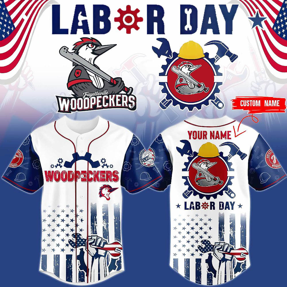 Custom Fayetteville Woodpeckers Labor Day 2025 Limited Edition Baseball Jersey Him Gifts