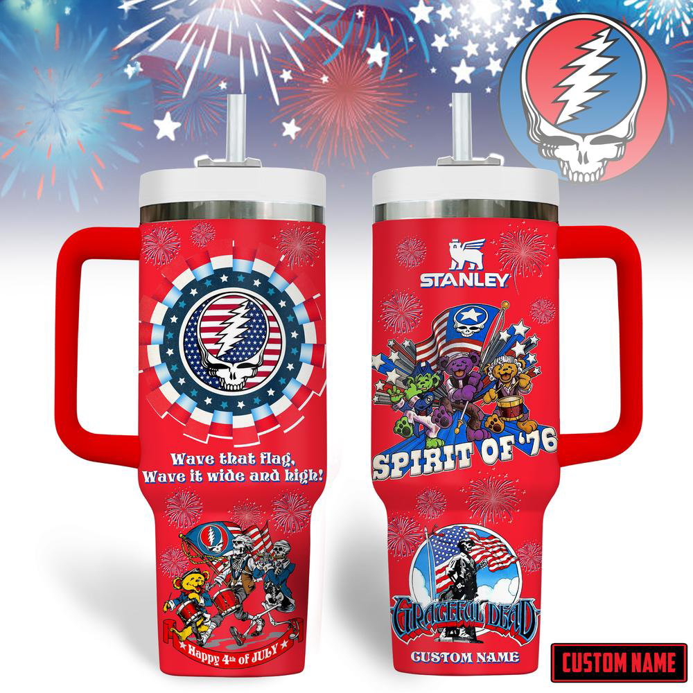 Custom Grateful Dead Spirit Of '76 Limited Edition Stanley Tumbler Gifts For Friends