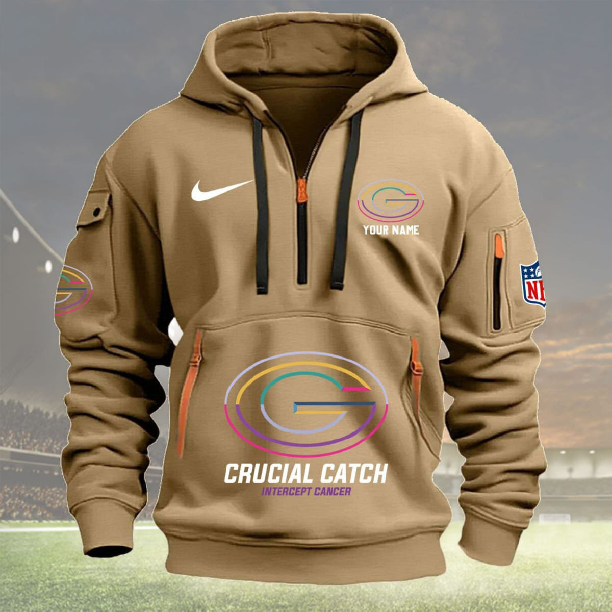 Custom Green Bay Packers 2024 NFL Crucial Catch Hoodie Gifts For Football Lovers