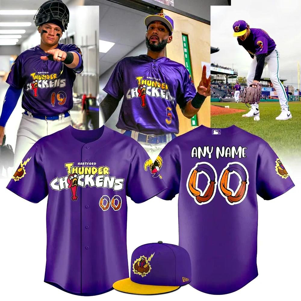 Custom Hartford Yard Goats Thunder Chickens Limited Edition Baseball Jersey Husband Gifts
