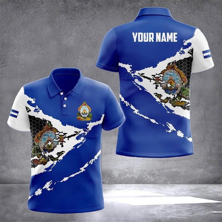 Custom Honduras Flag Proud Country Polo Shirt Honduran Outfits Gifts For Honduran