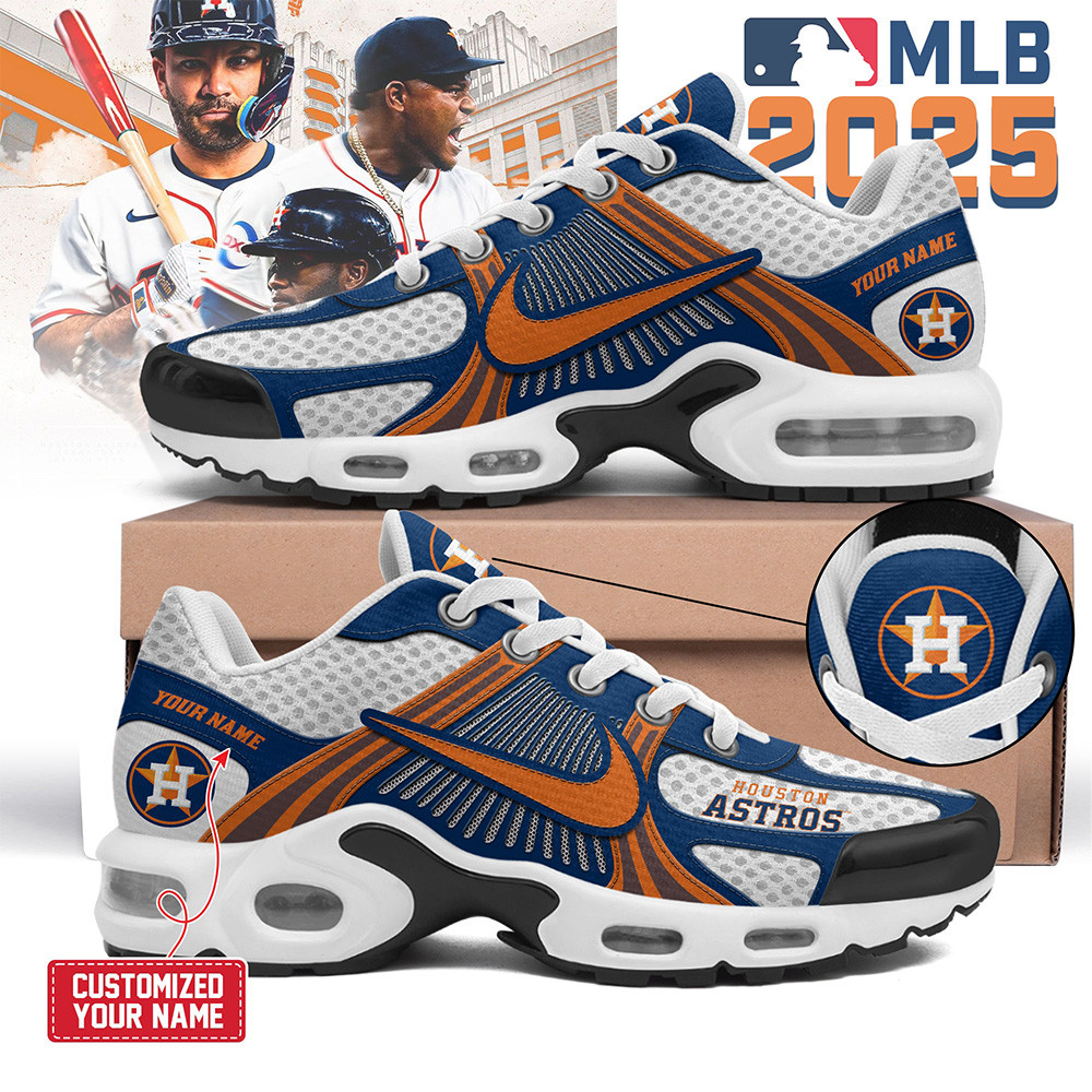 Custom Houston Astros Air Max Plus Sneakers Merchandise Sport Shoes Unique Fan Gifts