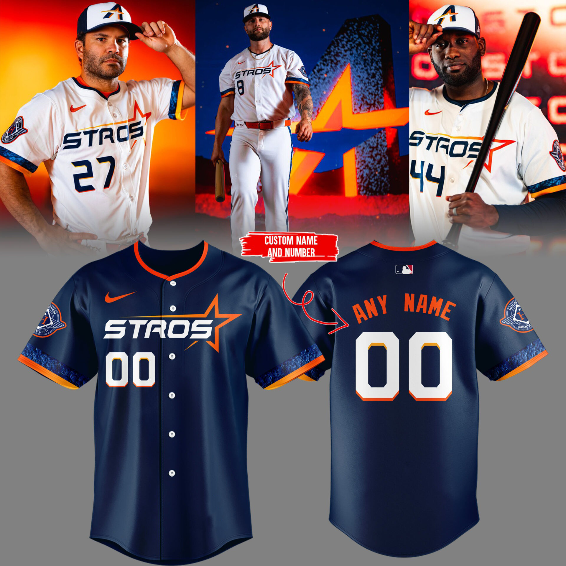 Custom Houston Astros New City Connect Jersey 2025 MLB Astros Fan Father's Day Gifts