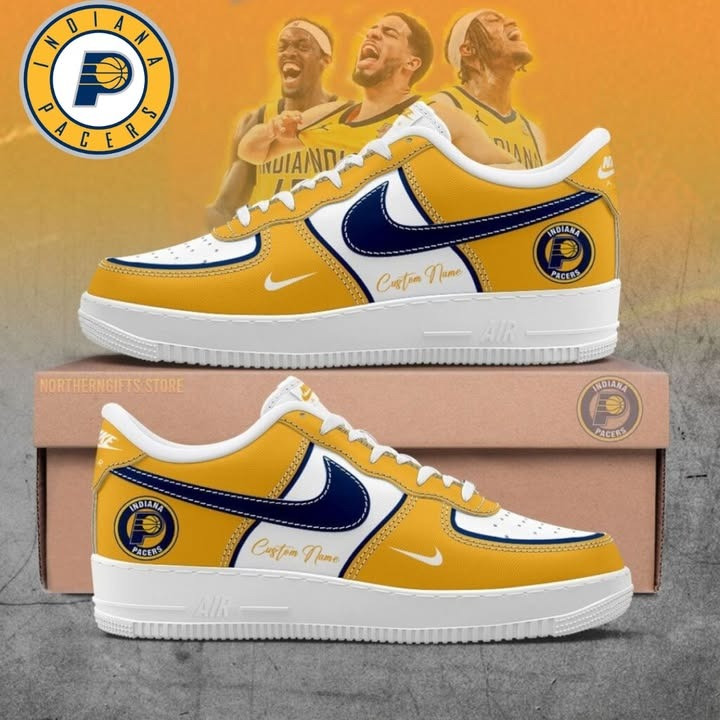 Custom Indiana Pacers Air Force 1 Shoes Sneakers NBA Pacers Basketball Fan Merch Gifts