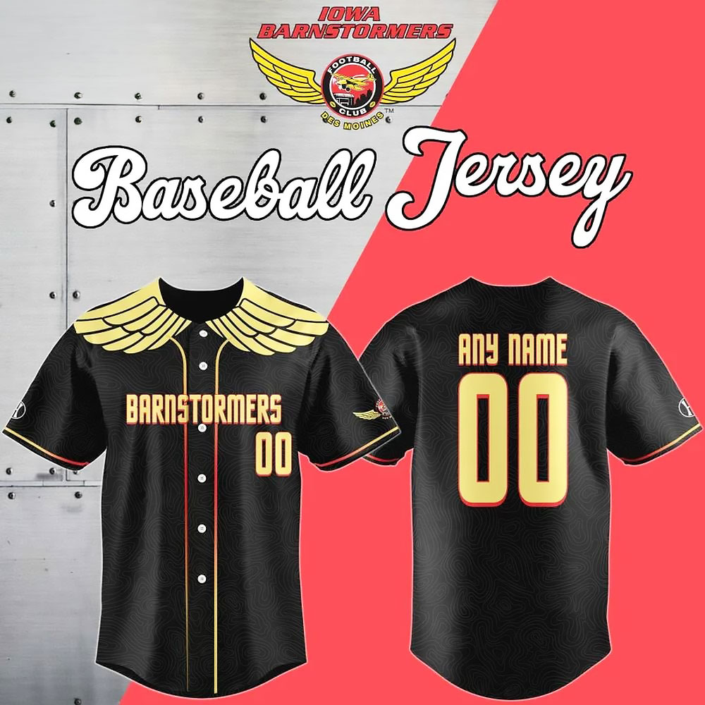 Custom Iowa Barnstormers Limited Edition Baseball Jersey Best Gifts For Baseball Lovers