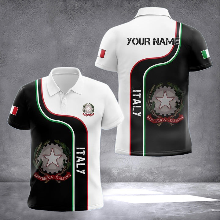 Custom Italy Coat Of Arms Polo Shirt Italian Fashion Men's Clothing Gifts For Italian