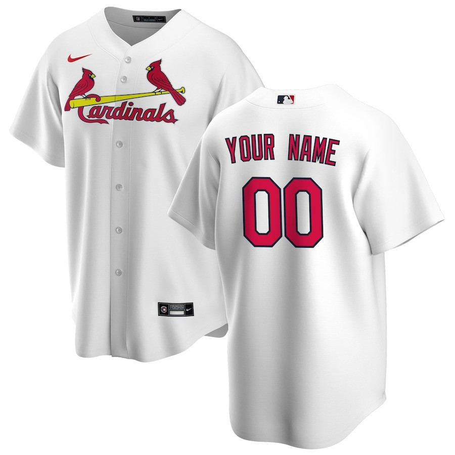 Custom Jersey Men's Cardinals White Home - LouisCardinals Baseball Father's Day Gifts