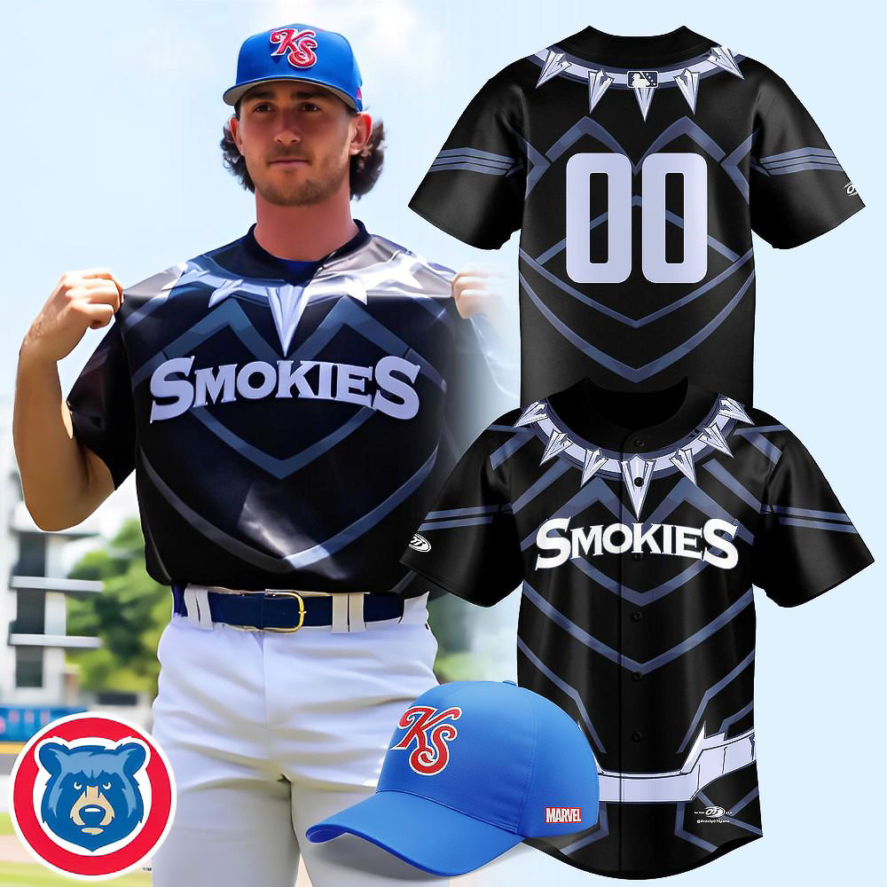 Custom Knoxville Smokies x Marvel Black Panther Limited Edition Baseball Jersey Fans Gift