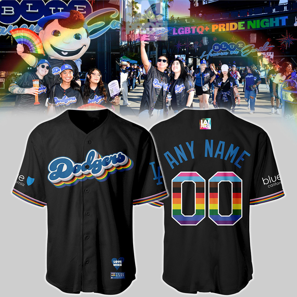 Custom LA Black Pride Jersey Gifts For Baseball Fans