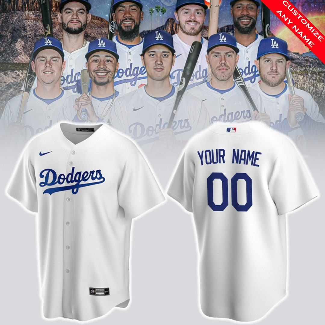 Custom LA White Home Custom Jersey Jersey Baseball Father's Day Gifts