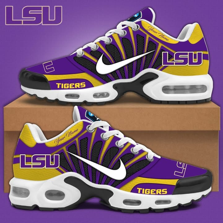 Custom LSU Tigers Air Max Plus Sneakers Sport Shoes Merchandise Best Gifts For Him Her