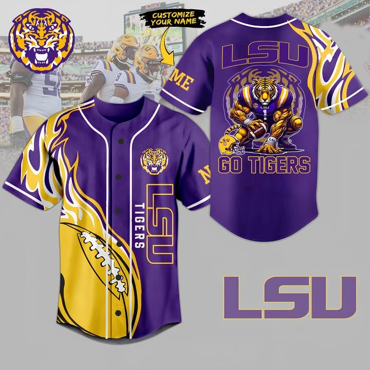 Custom LSU Tigers Football Jersey Go LSU Tigers Merch Gifts For Fans For Him