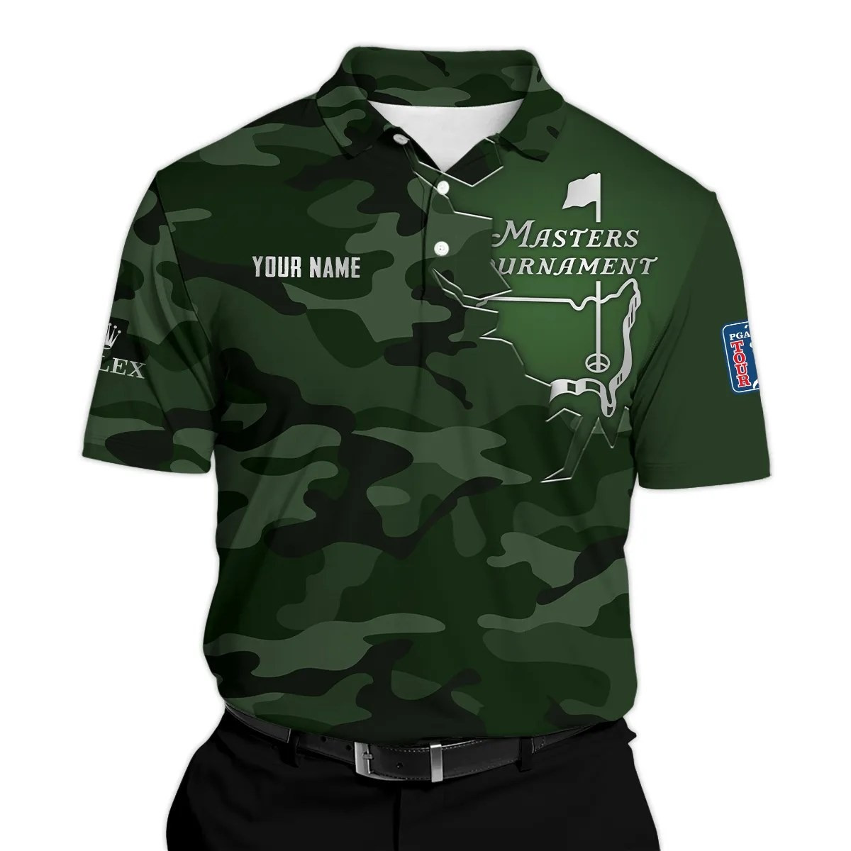 Custom Masters Tournament Golf Polo Shirt Camo Masters 2025 Merch Golfers Men's Apparel