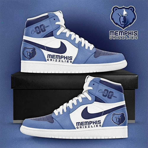 Custom Memphis Grizzlies Special Edition Air Jordan 1 Sneaker Basketball Enthusiast Gifts