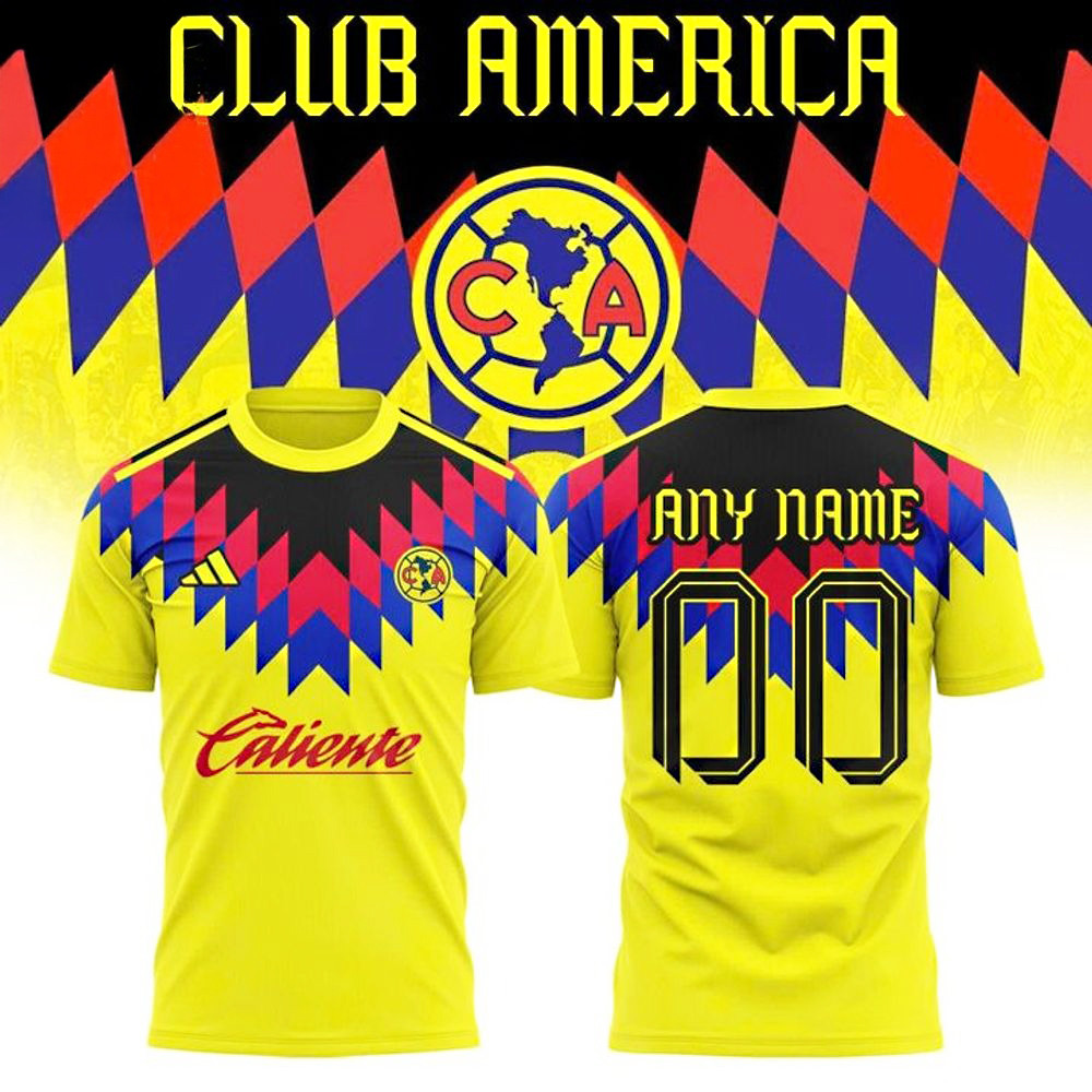 Custom Men's Adidas Retro 90s Club America Home Soccer T-Shirt Gift For Golfer Dad