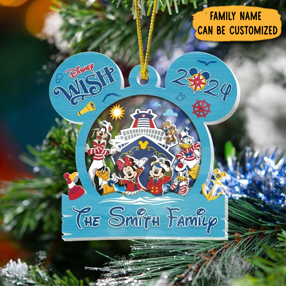 Custom Mickey And Friends Disney Cruise Ornament Shape Disney Family Cruise Trip 2024 Ornament