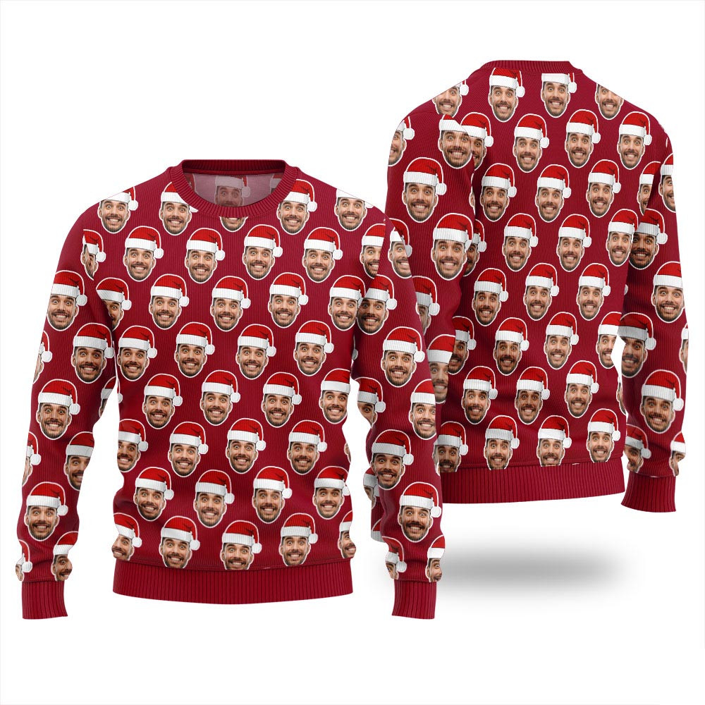Custom Multiple Faces Christmas Sweater For Women Funny Christmas Sweaters For Women