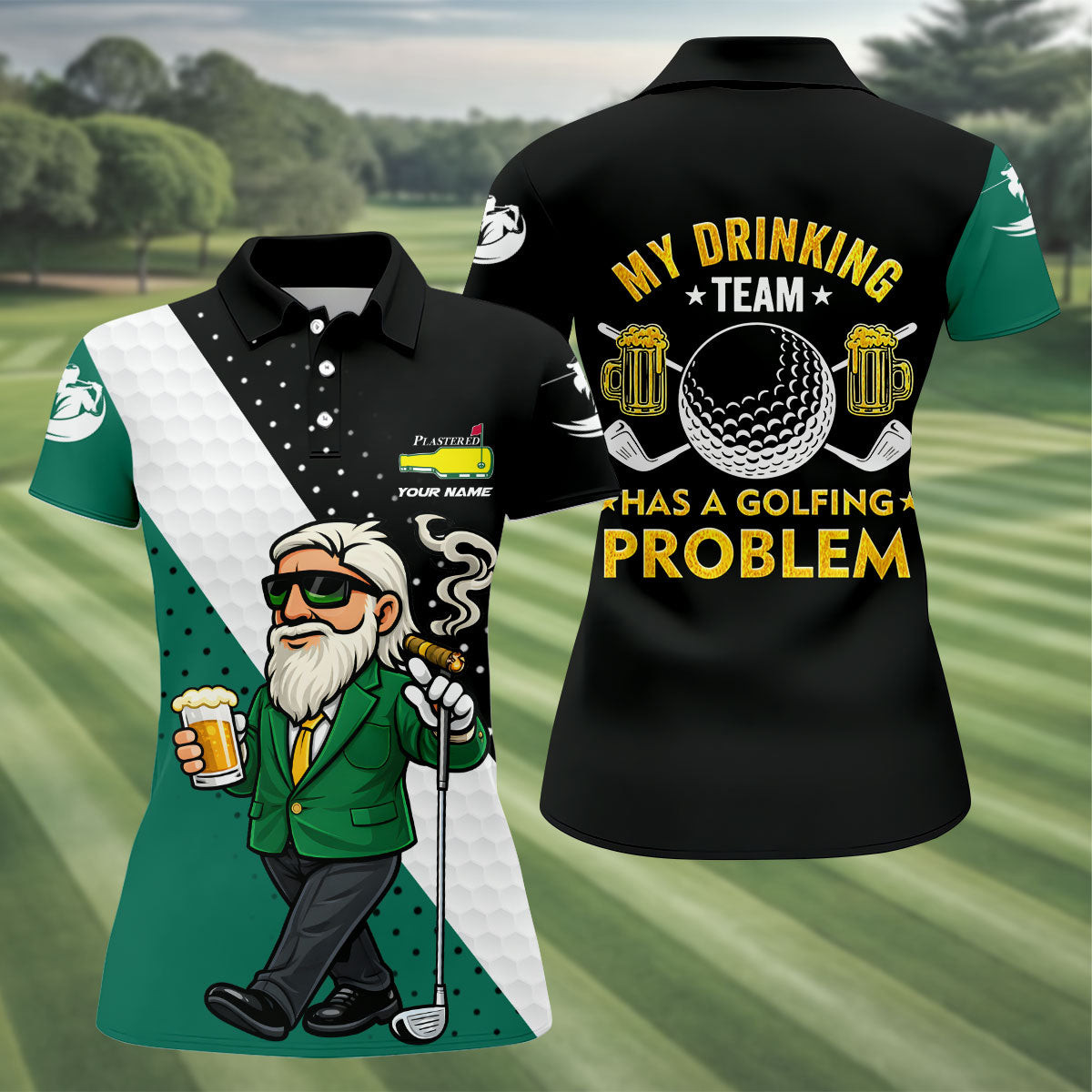 Custom My Drinking Team Has A Golfing Problem Polo Shirt Golf Clothing Line Best Gift For Wife
