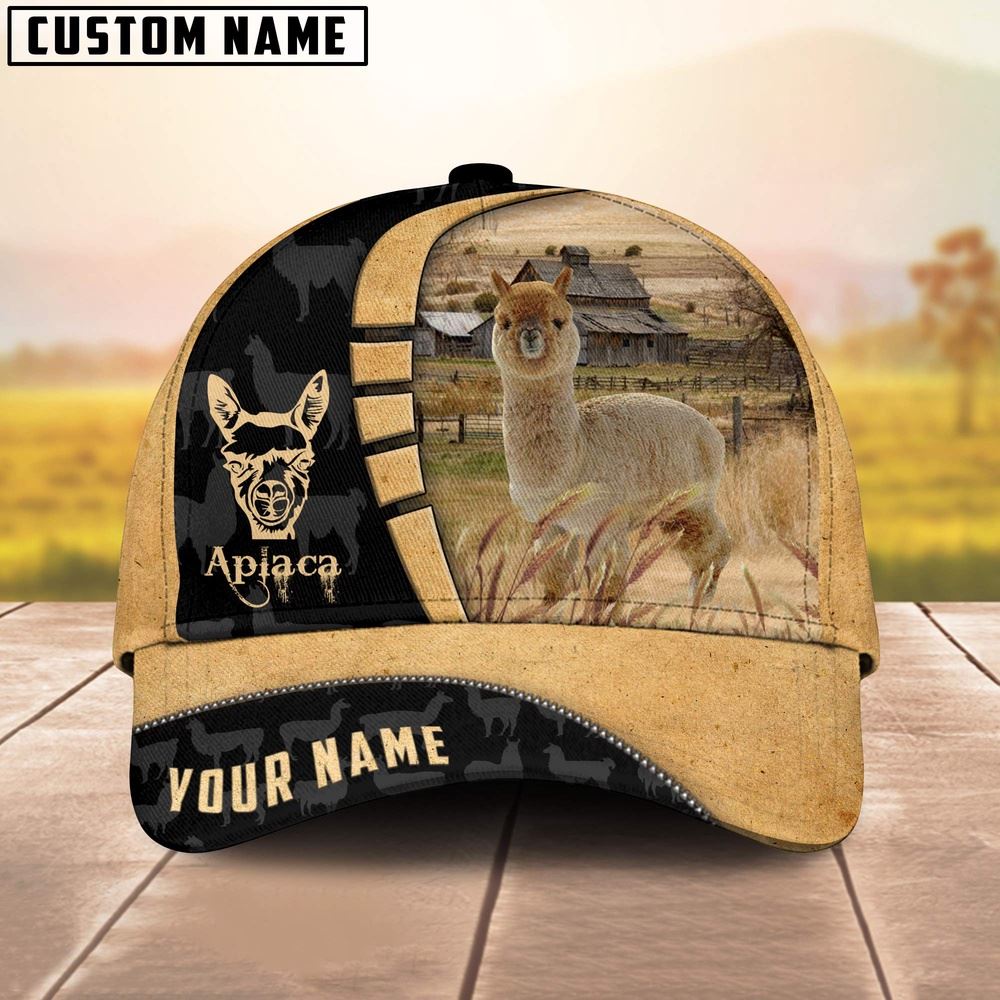 Custom Name Aplaca Cattle Farmhouse Field Cap Farm Cap Farmer Baseball Cap Gift For Farmer