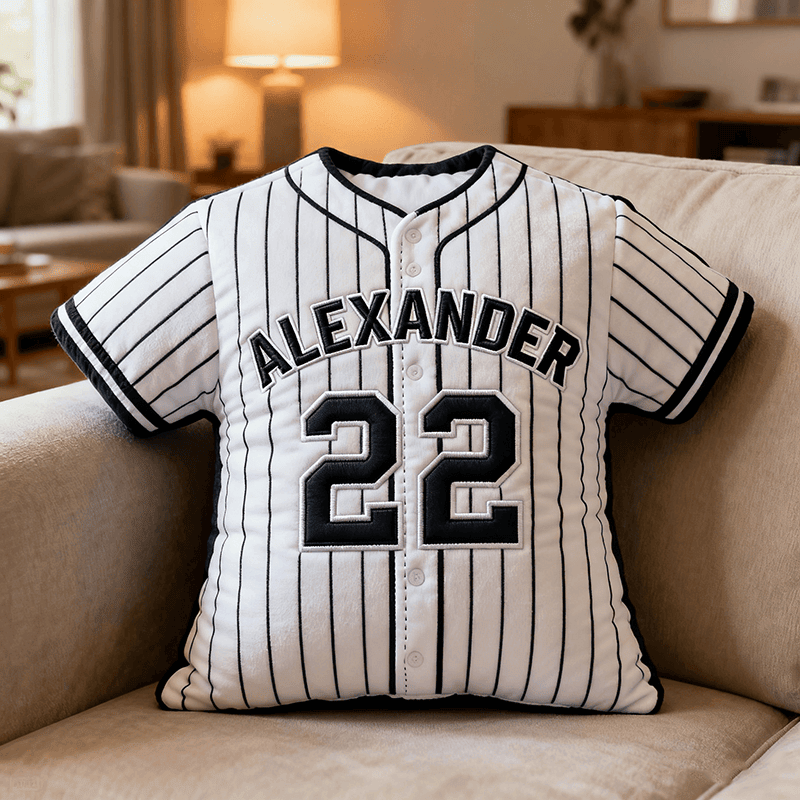 Custom Name Baseball Uniform Pillow Baseball Clothing 3D Pillow Baseball Christmas Gifts