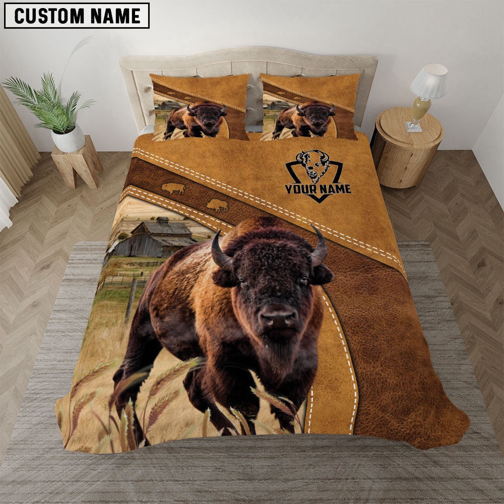 Custom Name Bison Bedding Set Farm Bedding Set Thoughtful Wedding Gifts