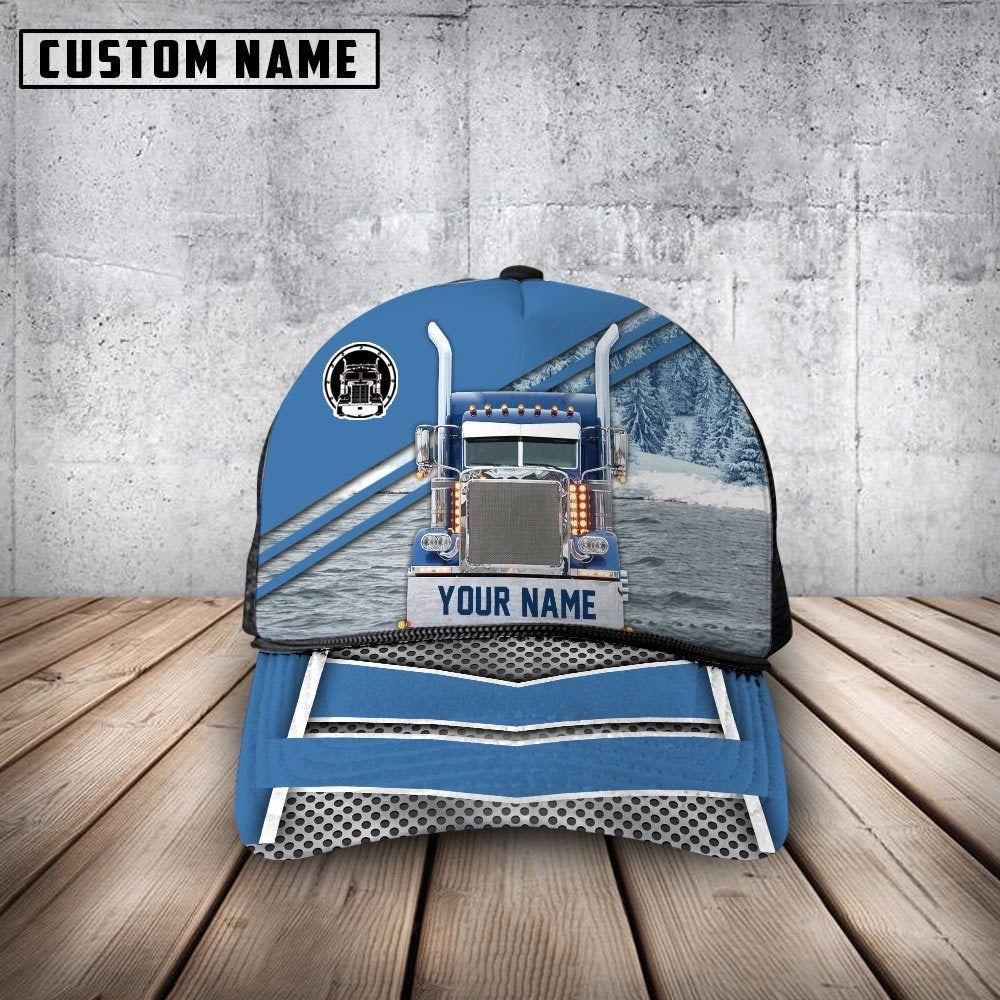Custom Name Blue Trucker Mesh Cap 2024 Farm Cap Farmer Baseball Cap Gift For Farmer