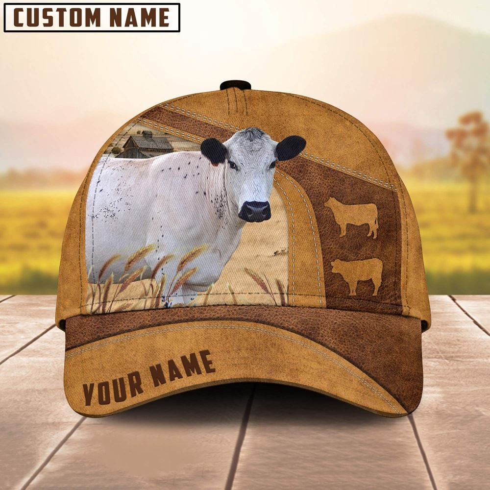 Custom Name British White Park Cattle Cap Farm Cap Farmer Baseball Cap Gift For Farmer