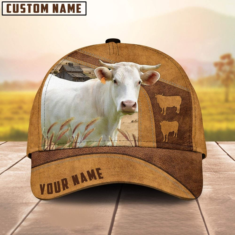 Custom Name Charolais Cattle Cap Farm Cap Farmer Baseball Cap Gift For Farmer