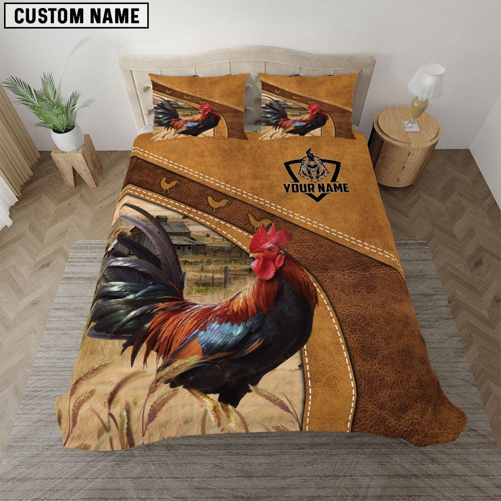 Custom Name Chicken Bedding Set Farm Bedding Set Anniversary Gifts
