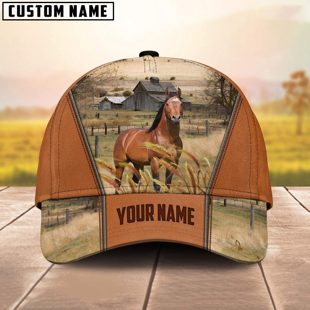 Custom Name Horse 3D Cap Farm Cap Farmer Baseball Cap Gift For Farmer