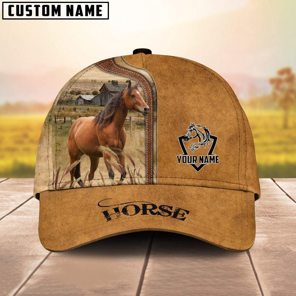 Custom Name Horse Classic Cap Farm Cap Farmer Baseball Cap Gift For Farmer