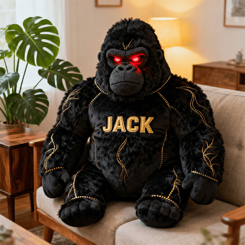 Custom Name King Kong Pillow Plush Pillow 3D Shape Cool Gift for King Kong Lovers